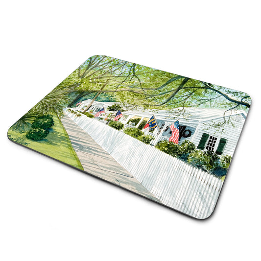 MP-150 Mouse Pad - Ron Williams Patriotic Homes With American Flags