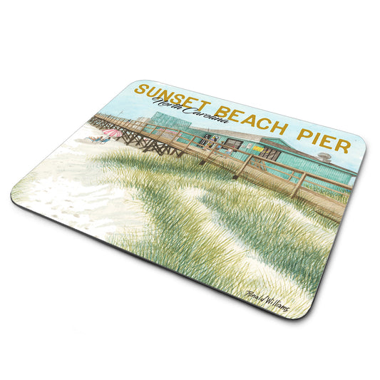 MP-312 Mouse Pad By Ron William Sunset Beach Fishing Pier