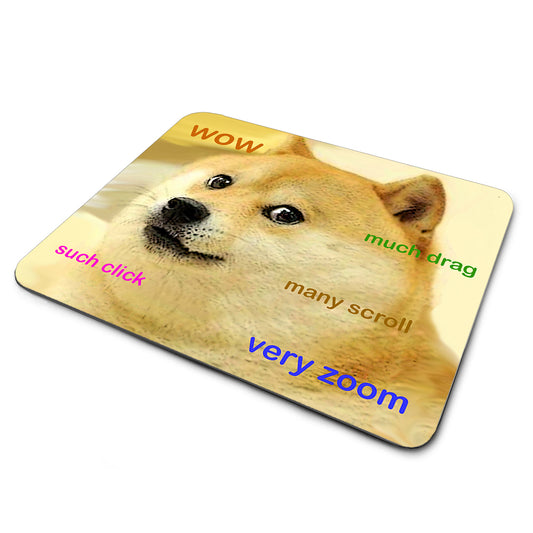 MP-363 Mouse Pad - Doge Dog Very Zoom Many Scroll Design