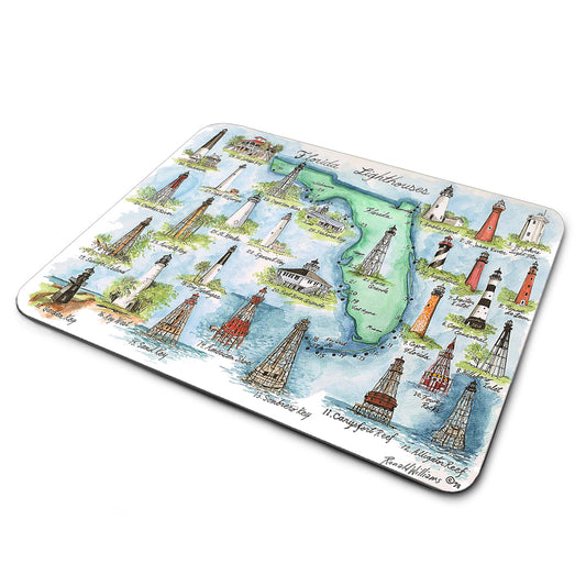 MP-368 Mouse Pad - By Ronald Williams Florida Lighthouses Collage