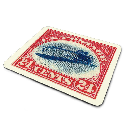 MP-372 Mouse Pad - Rare Upside Down Airplane Postage Stamp Design