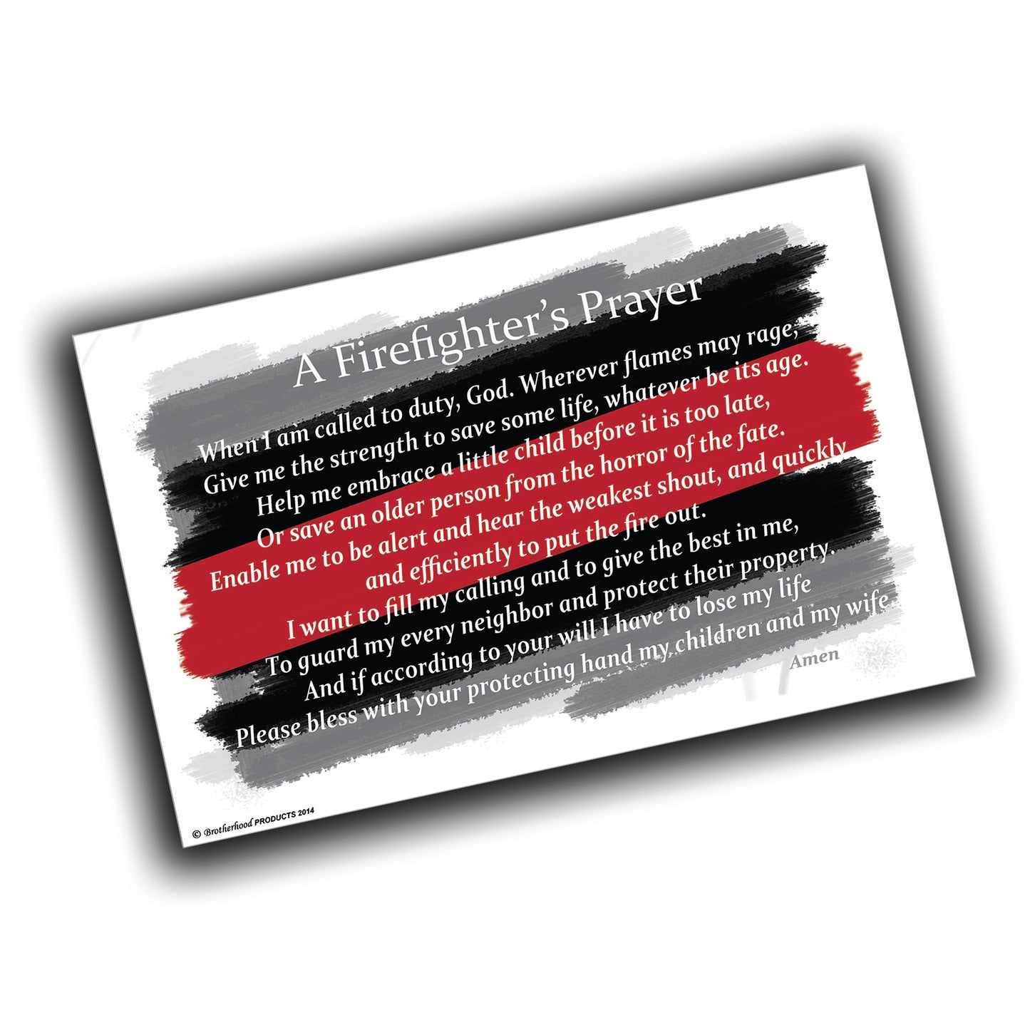 PO-015 Poster - Firefighters A Firefighters Prayer Thin Red Line