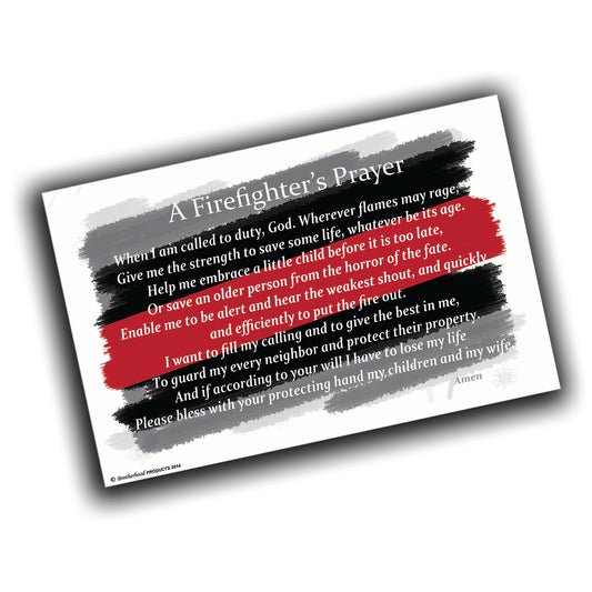 PO-015 Poster - Firefighters A Firefighters Prayer Thin Red Line