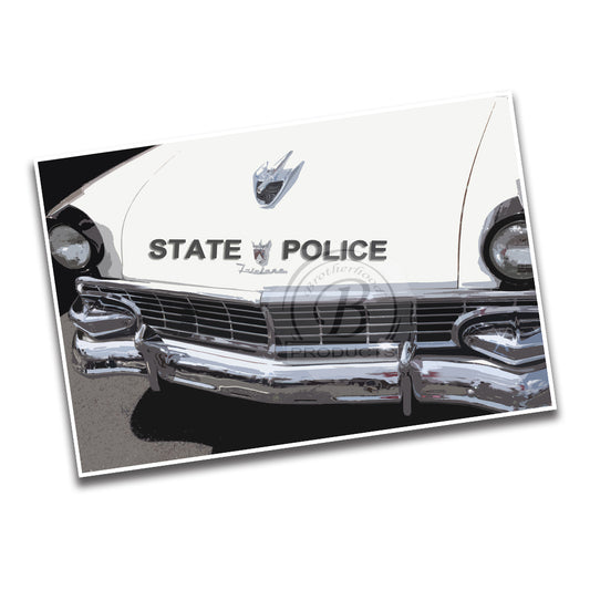 PO-016 Poster - Law Enforcement Vintage Ford State Police