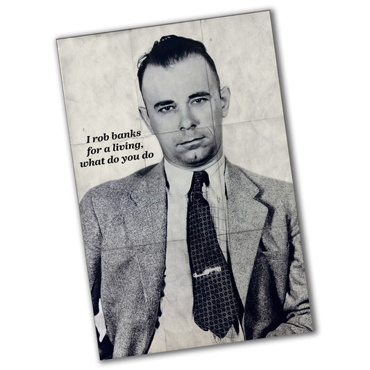 PO-036 Poster - Novelty John Dillinger Bank Robber