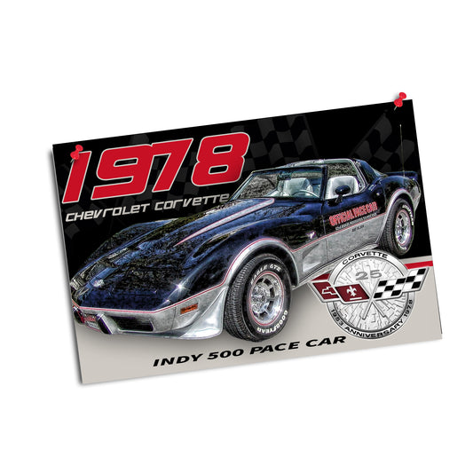 PO-037 Poster - Corvette 1978 Indy 500 Pace Car