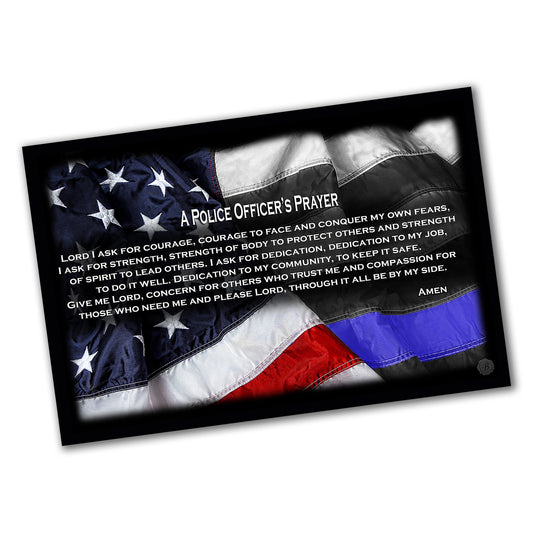 PO-038 Poster - Law Enforcement A Police Officer's Prayer Flag
