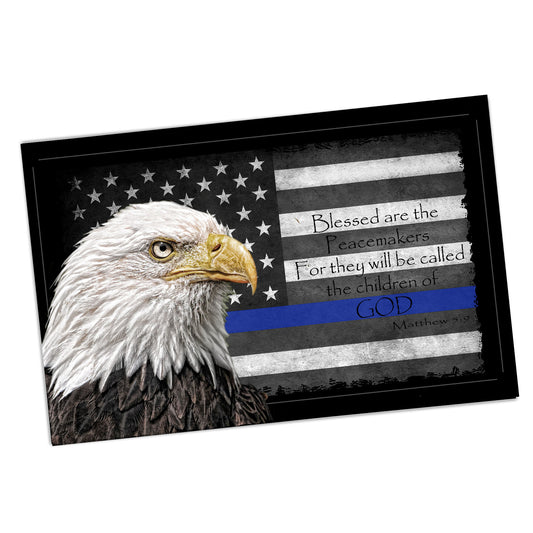 PO-040 Poster - Law Enforcement Blessed Are The Peacemakers Matthew 5:9