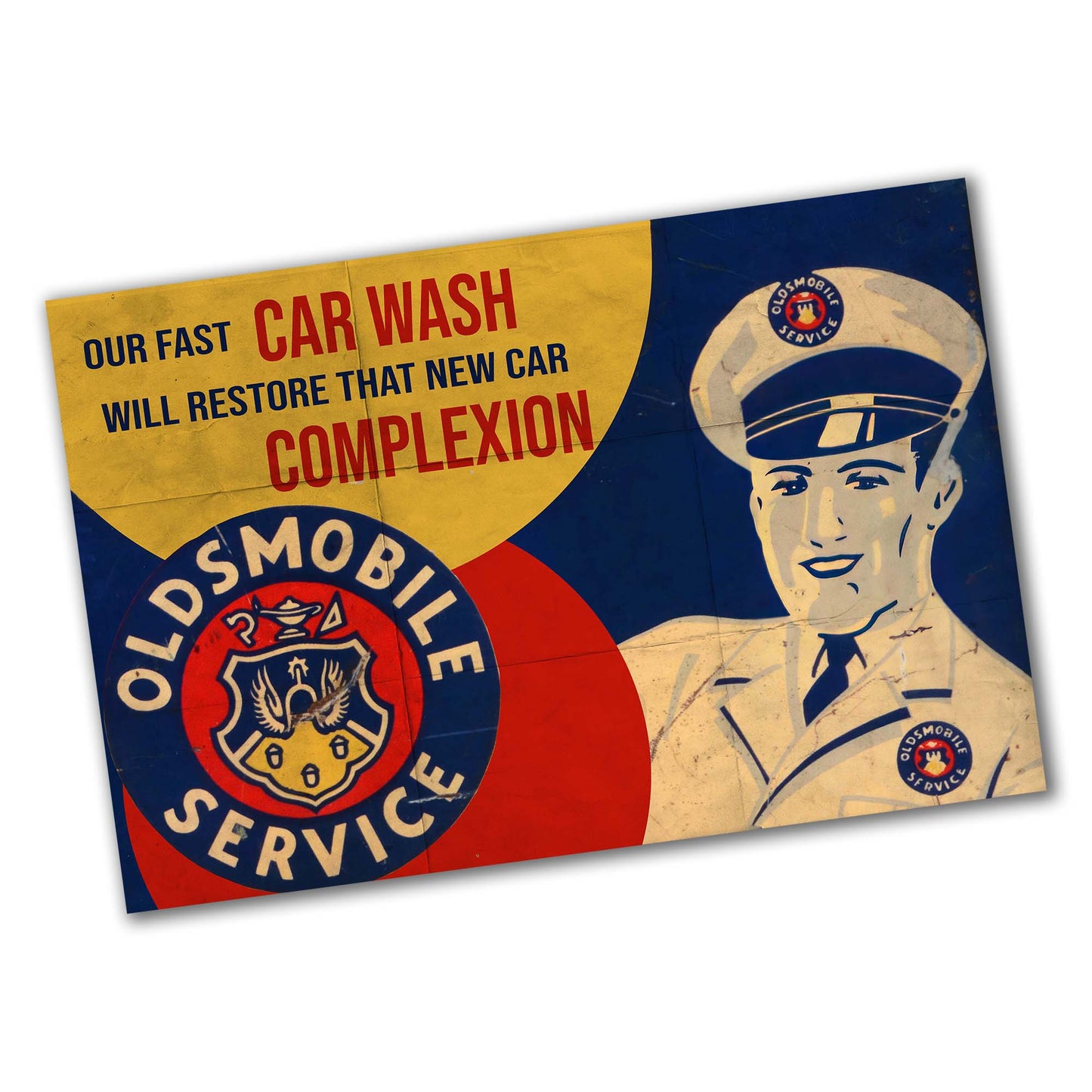 PO-042 Poster - Oldsmobile Service Car Wash Design