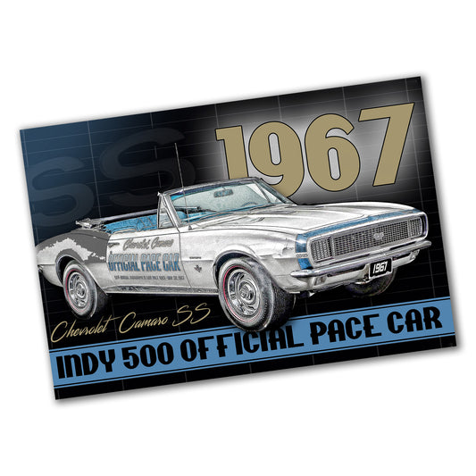 PO-044 Poster - Camaro 1967 Indy 500 Pace Car