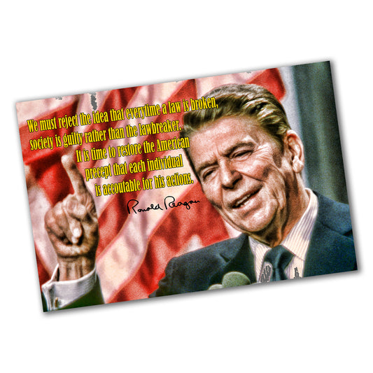 PO-045 Poster - Patriotic President Ronald Reagan Famous Quote