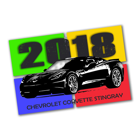 PO-048 Poster - Corvette 2018 American Sports Car