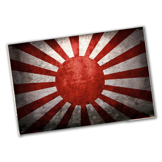 PO-053 Poster - Japan Japanese Red White Battle Flag