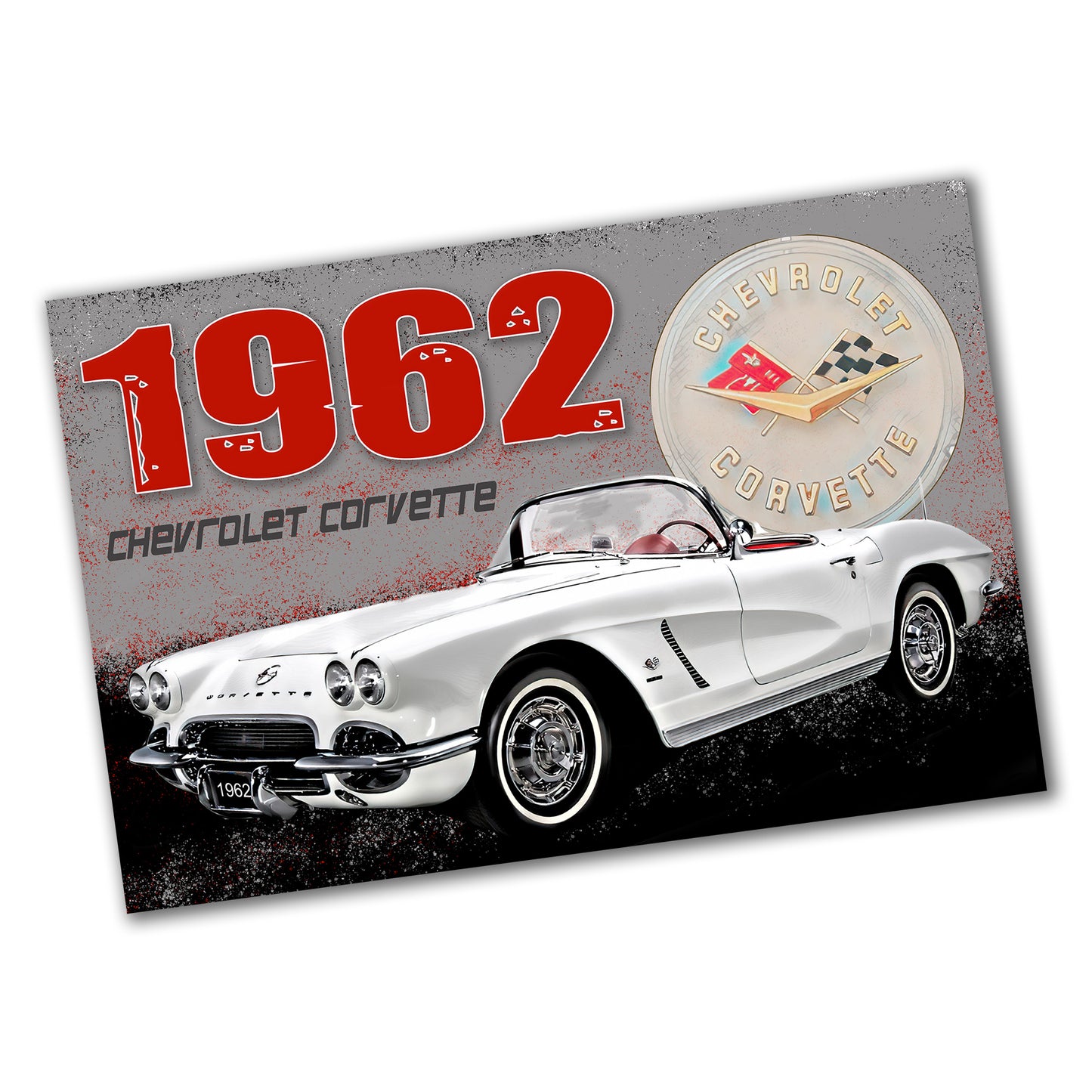 PO-064 Poster - 1962 Corvette Classic American Muscle Sports Car