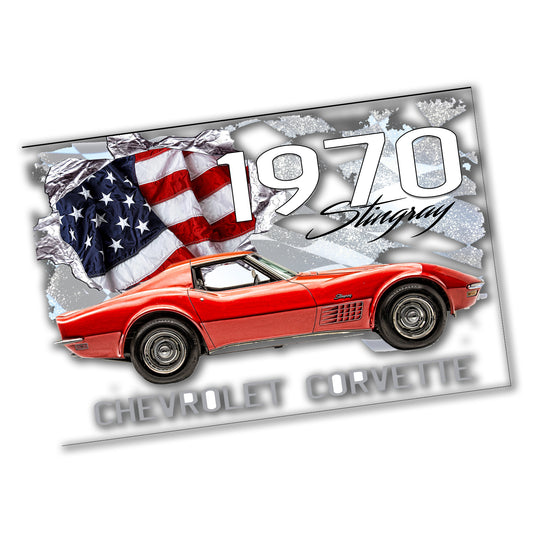 PO-065 Poster - 1970 Corvette Classic American Muscle Sports Car