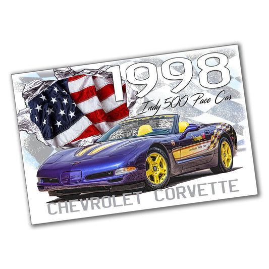 PO-069 Poster - Corvette 1998 Indy 500 Pace Car