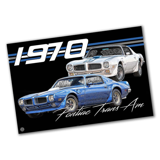 PO-078 Poster - Trans Am 1970 Blue and White Versions