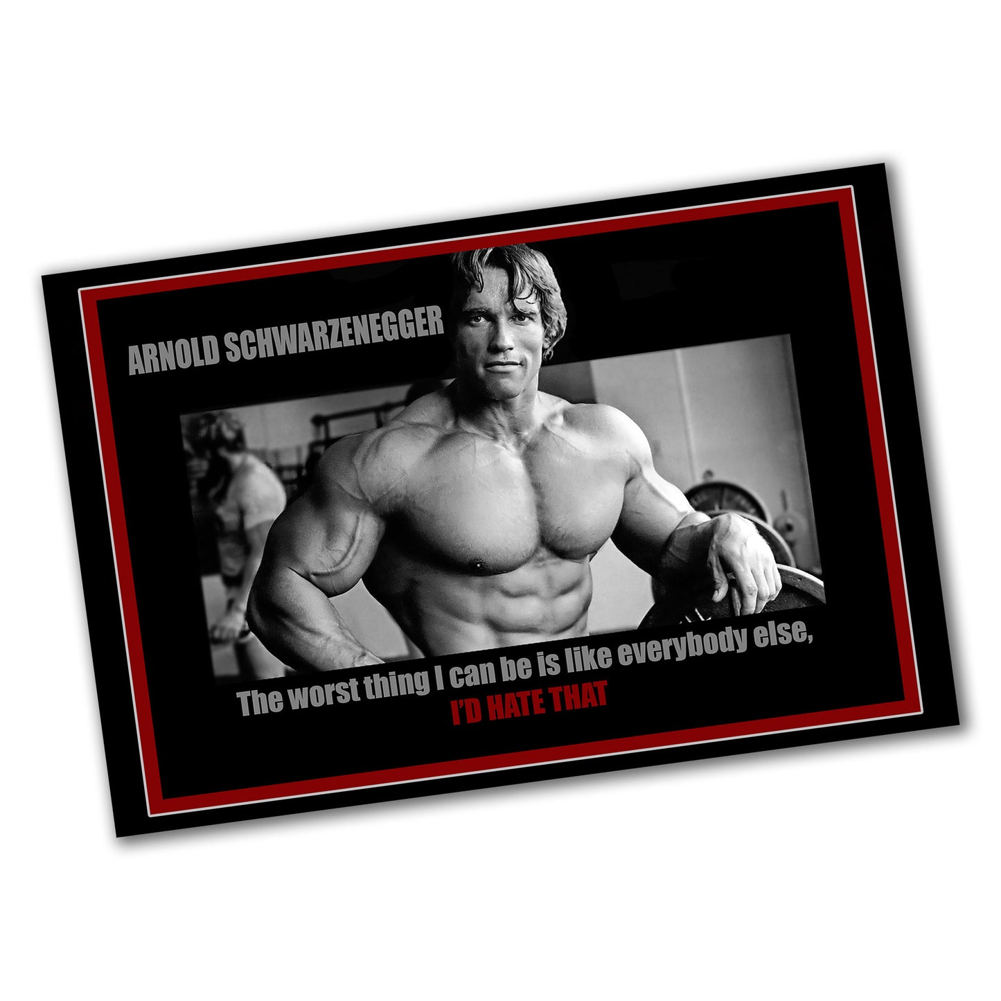 PO-082 Poster - Weightlifting Arnold Schwarzenegger Quote