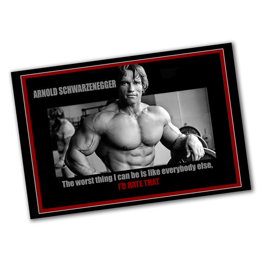 PO-082 Poster - Weightlifting Arnold Schwarzenegger Quote
