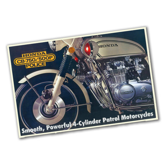 PO-086 Poster - Motorcycle 1972 Honda CB750 Police Edition