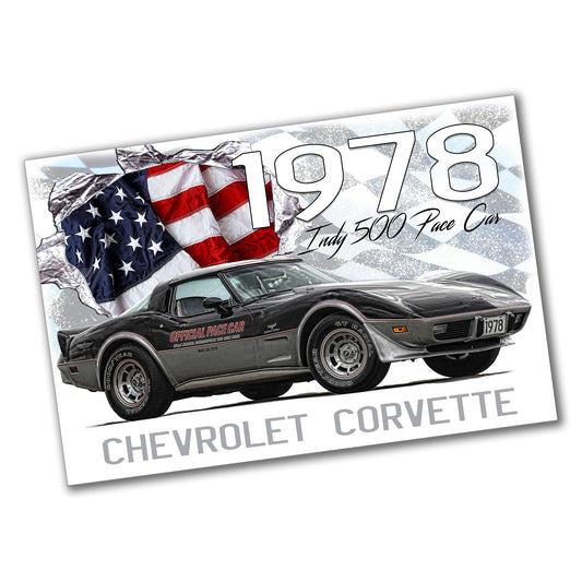 PO-087 Poster - Corvette 1978 Indy 500 Pace Car