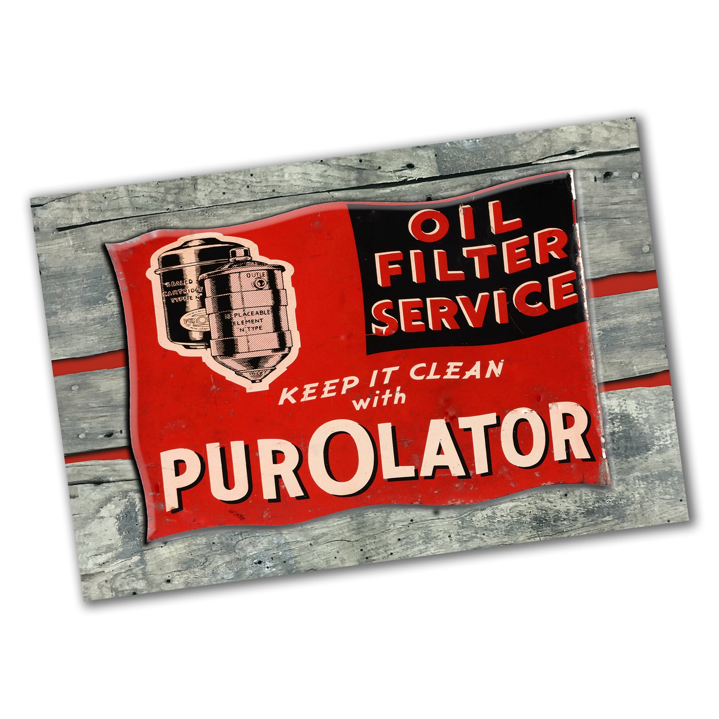 PO-096 Poster - Gas & Oil Purolator Oil FIlters