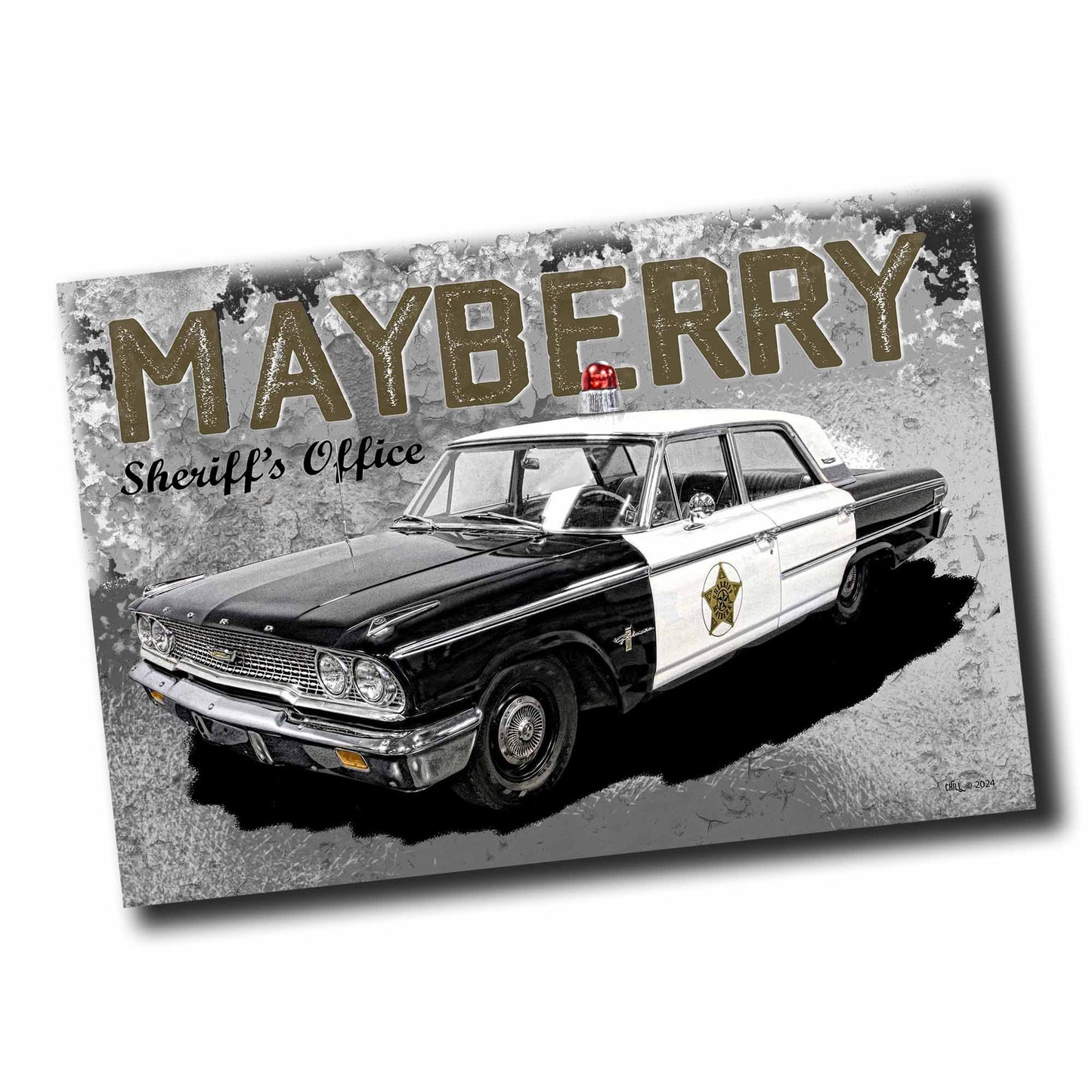 PO-1253 Poster - Mayberry Sheriff's Office Galaxy Patrol Car