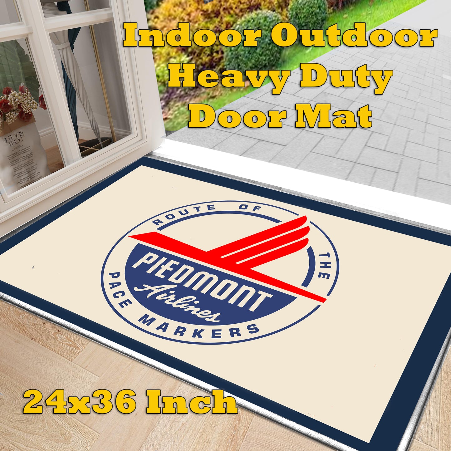 RG-001 Door Mat - Piedmont Airlines Route of Pace Makers