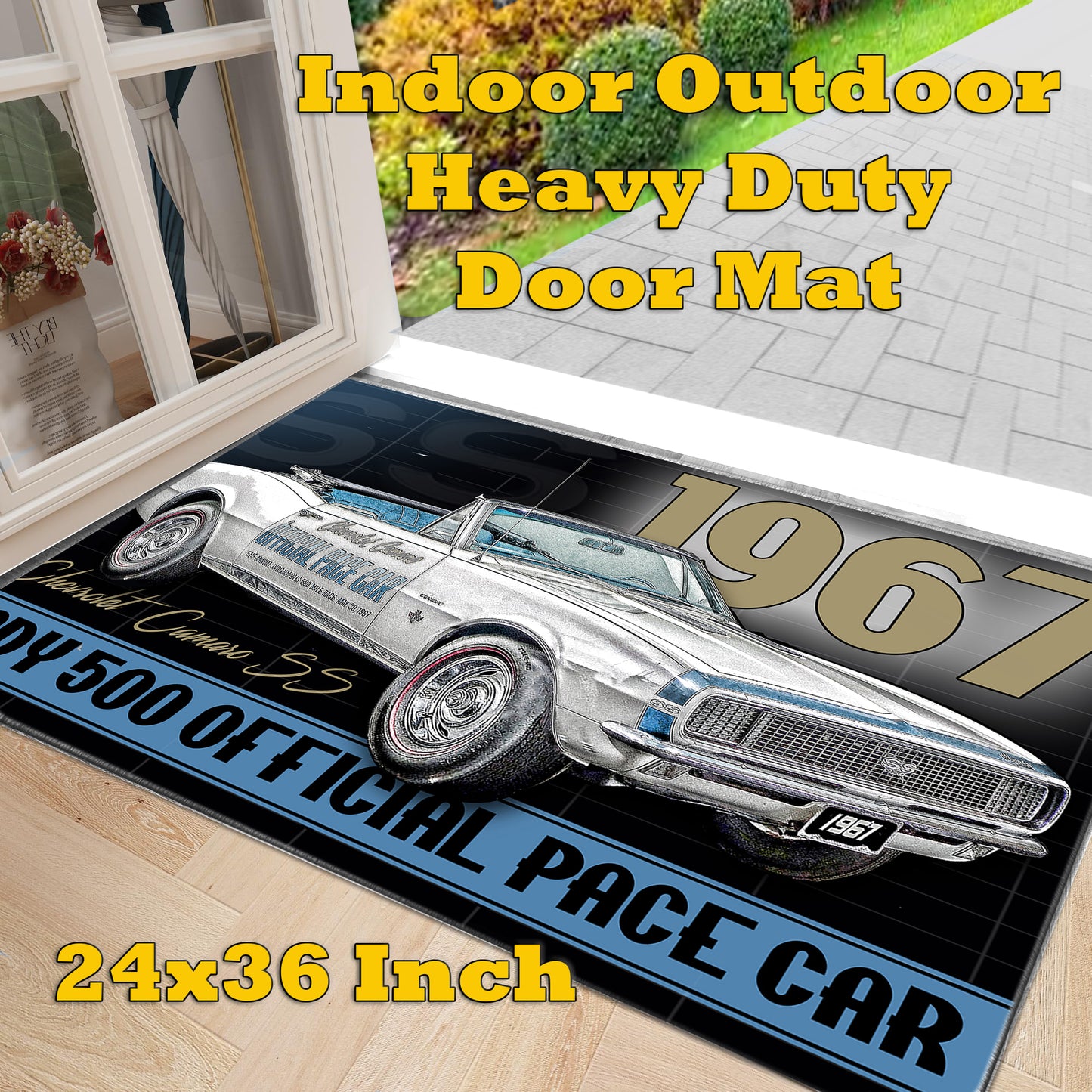 RG-044 Door Mat - 1967 Classic Camaro Indy 500 Pace Car