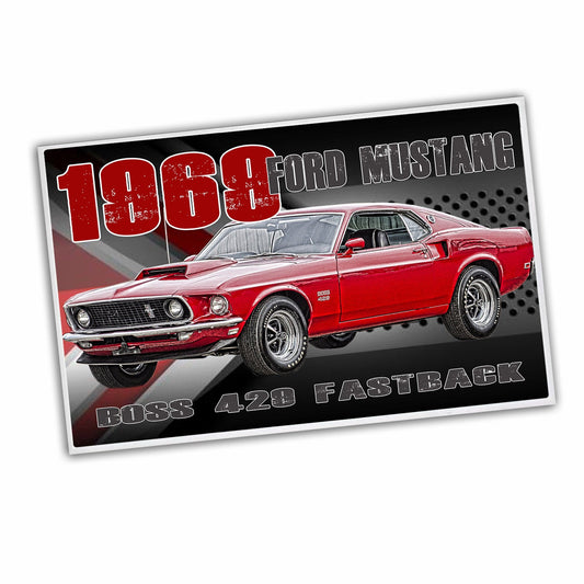 RG-054 Door Mat - 1969 Classic Boss Mustang 428 Fastback Car