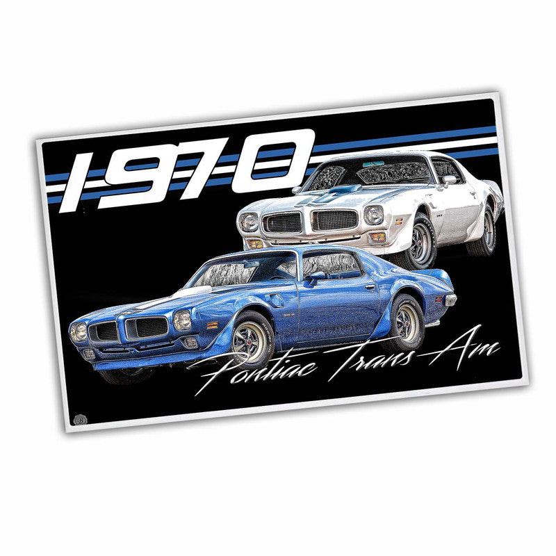 RG-078 Door Mat - 1970 Pontiac Trans Am Blue and White