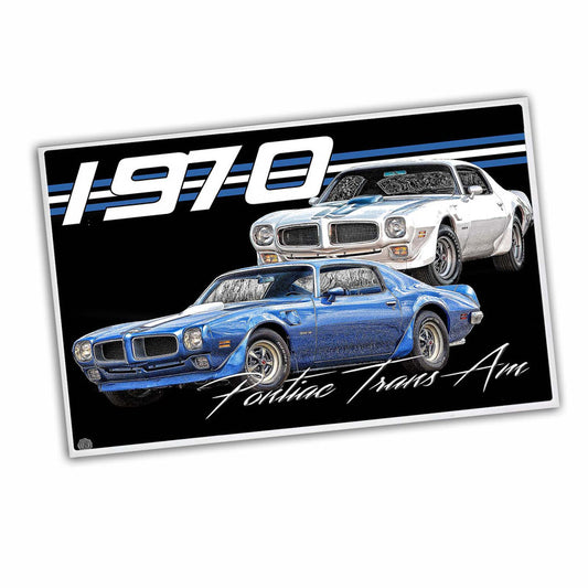 RG-078 Door Mat - 1970 Pontiac Trans Am Blue and White