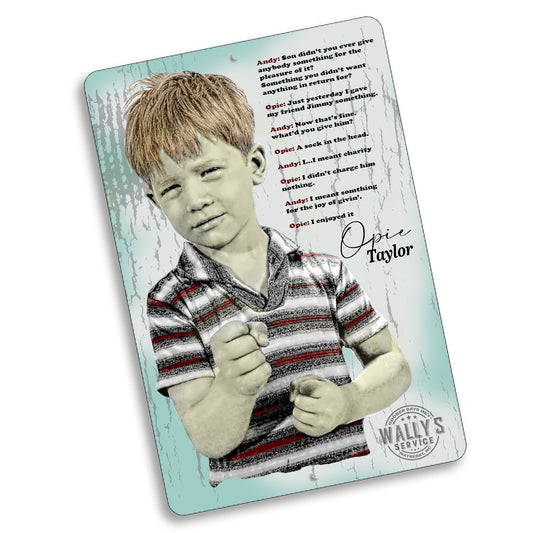 SI-128-847 8x12 Aluminum Sign - Mayberry Opie Sock In The Head Script