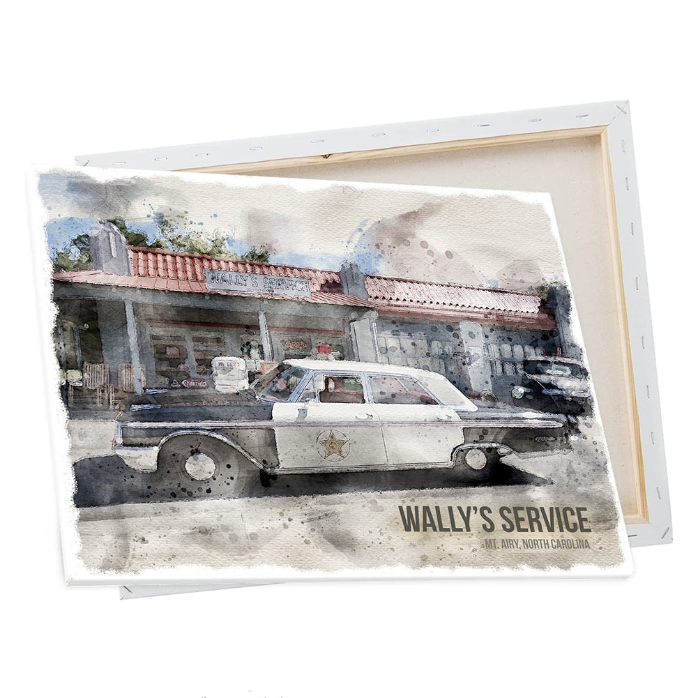 CV-182 Canvas Prints - Mayberry Sheriff Patrol at Wally's Station