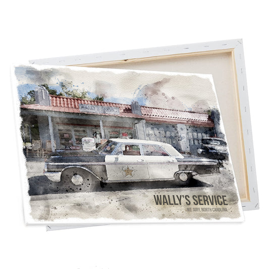 CV-182 Canvas Prints - Mayberry Sheriff Patrol at Wally's Station