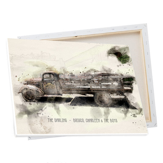 CV-252 Canvas Prints - Mayberry The Darlin's Truck