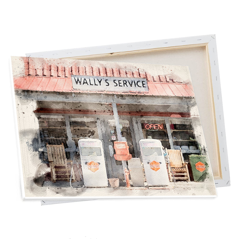 CV-262 Canvas Prints - Mayberry Wally's Service Station Gas Pumps