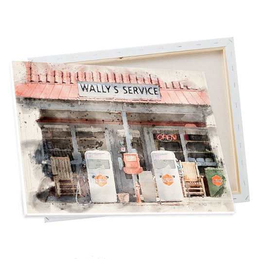 CV-262 Canvas Prints - Mayberry Wally's Service Station Gas Pumps