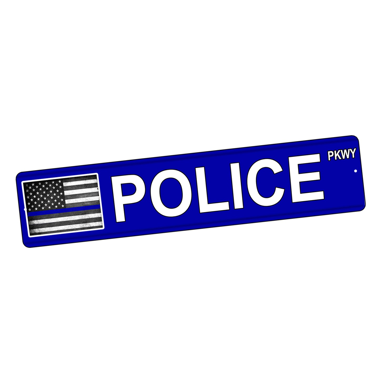 SI-STR-020 Street Sign - Law Enforcement Thin Blue Line Police Pkway
