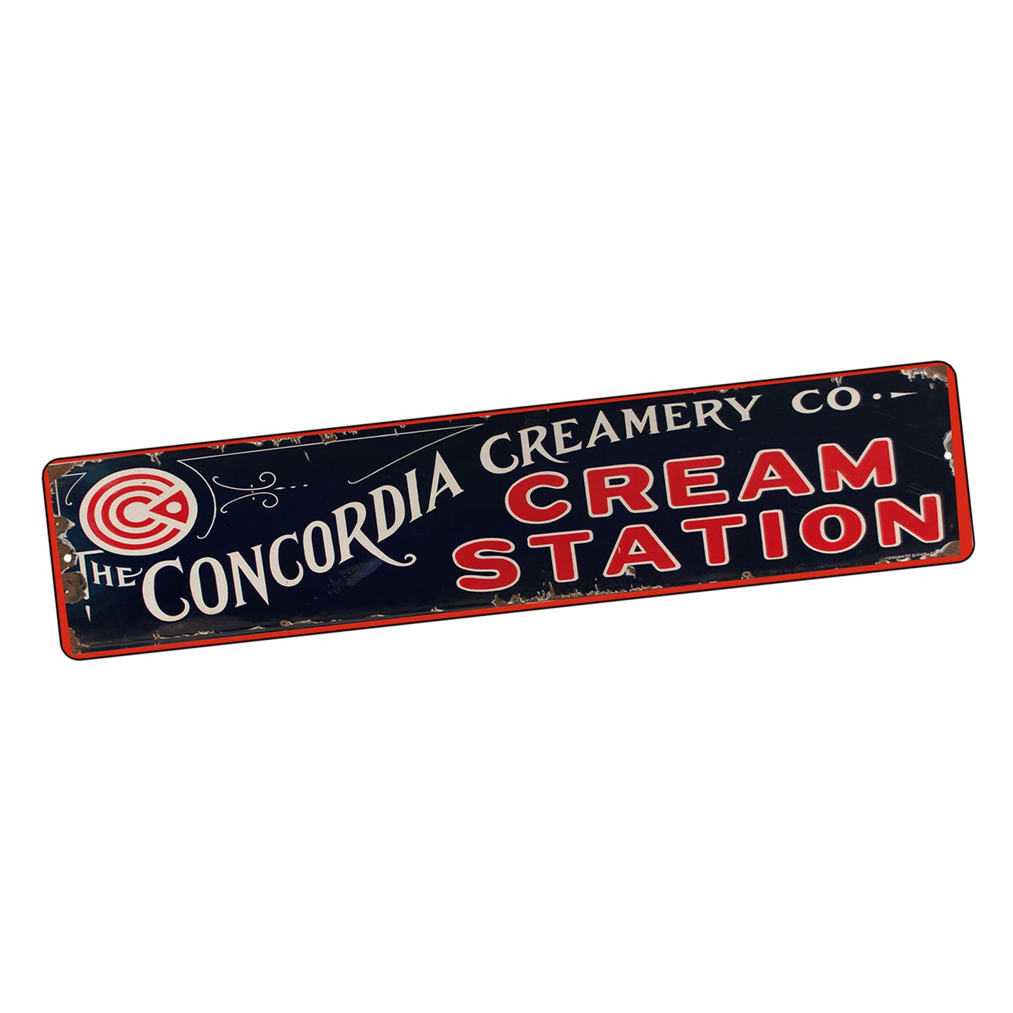 SI-STR-080 Street Sign - Gas & Oil Concordia Creamery