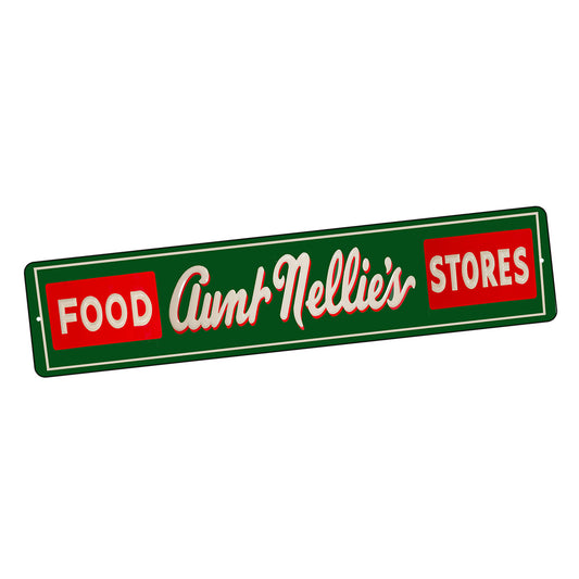 SI-STR-108 Street Sign - Food Aunt Nellies Food Stores