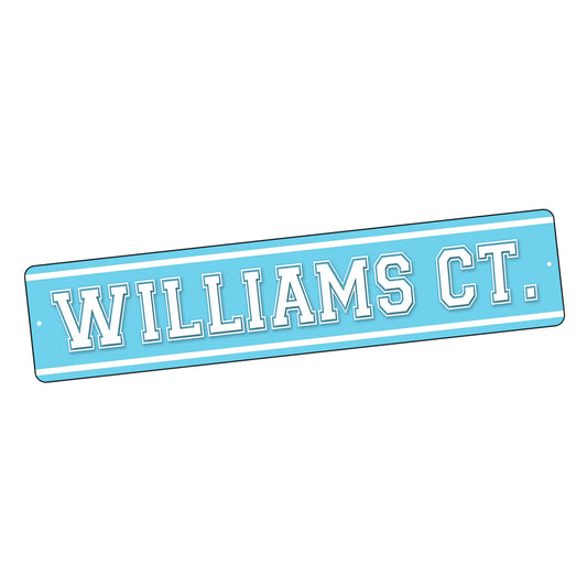 SI-STR-117 Street Sign - Sports UNC Williams Ct. Basketball