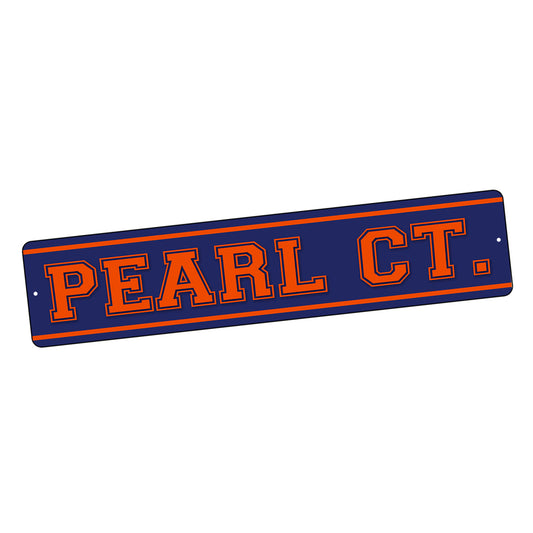 SI-STR-121 Street Sign - Sports Auburn Pearl Court Basketball