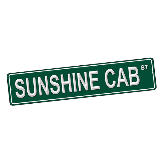 SI-STR-233 Street Sign - Movie Sunshine Cab Design