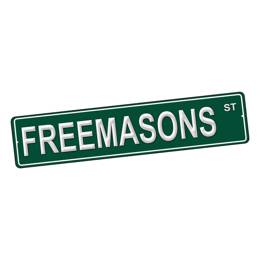 SI-STR-243 Street Sign - Freemasons Brotherhood Design