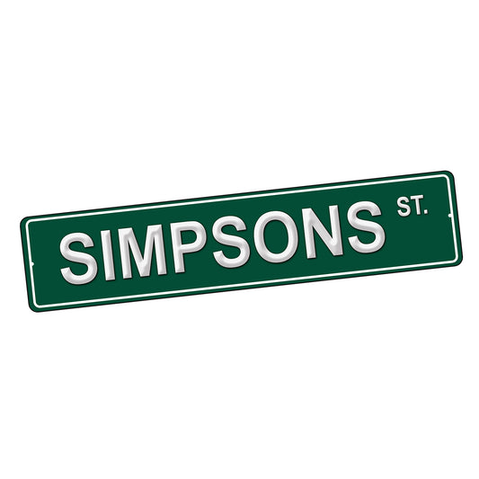 SI-STR-249 Street Sign - TV Simpson's Street Design