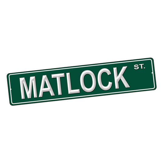SI-STR-267 Street Sign - TV Show Matlock Design