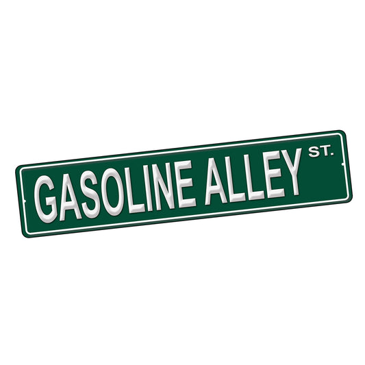 SI-STR-292 Street Sign - Racing Gasoline Alley Design