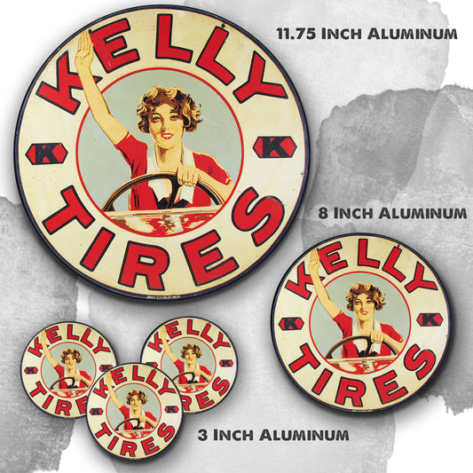 Round Signs - Kelly Tires Reproduction Design