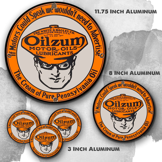 Round Signs - Oilzum Motor Oil & Lubricants
